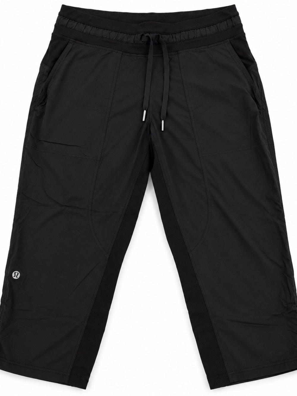 Lululemon Dance Studio Crop Pants Women’s 10 Black Drawstring Cropped Athletic